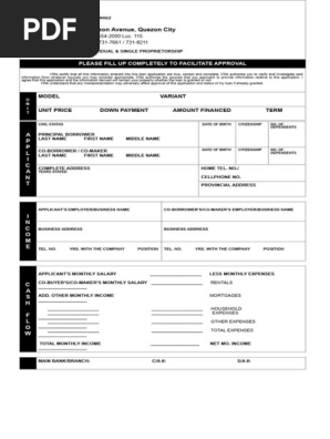 Credit Application