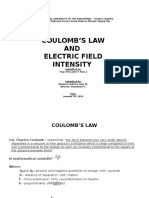 Coulomb - S Law and Electric Field Intensity