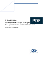 A Short Guide: Quality in SAP Change Management: The 5-System Landscape As A Key Factor To Success