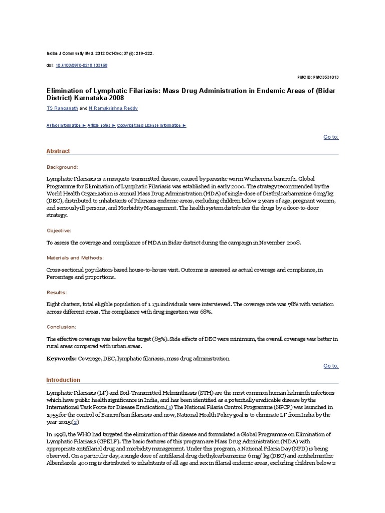 Indian J Community Med Pdf Eradication Of Infectious Diseases