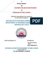 Recruitment & Selection Program in Ordinance Factory Kanpurtest