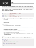 Java Variable Types