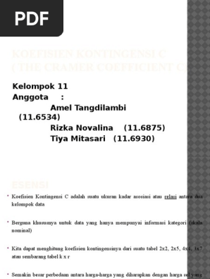 Uji Koefisien Kontingensi C