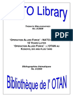 Operation Allied Force - NATO in Kosovo, 10 Years Later - Thematic Bibliography 2009