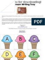 Ice Cream Letter Writing Tray PDF