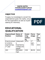 Educational Qualification: Objective