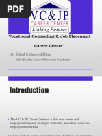 Vocational Counseling and Job Placement Career Center