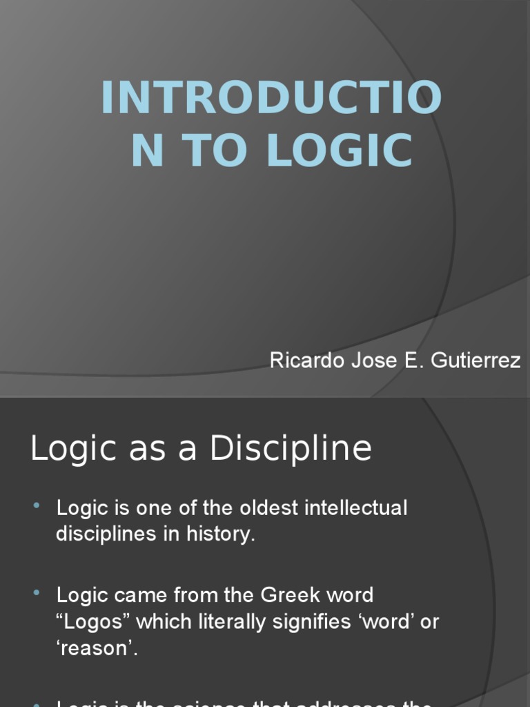 Logic Demo Power Point Pdf