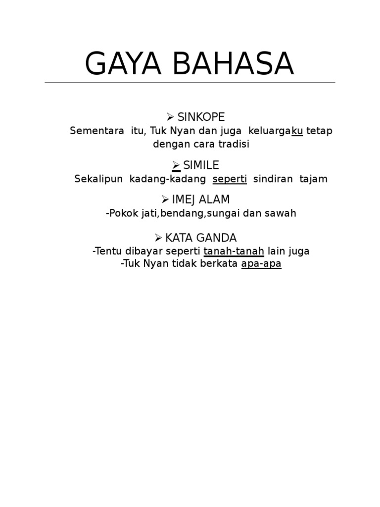 Sinkope gaya bahasa