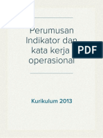 Perumusan Indikator Dan Kata Kerja Operasional Indikator Kurikulum 2013