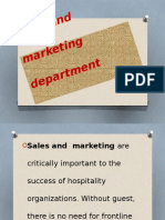 Sales and Marketing Depdrtment