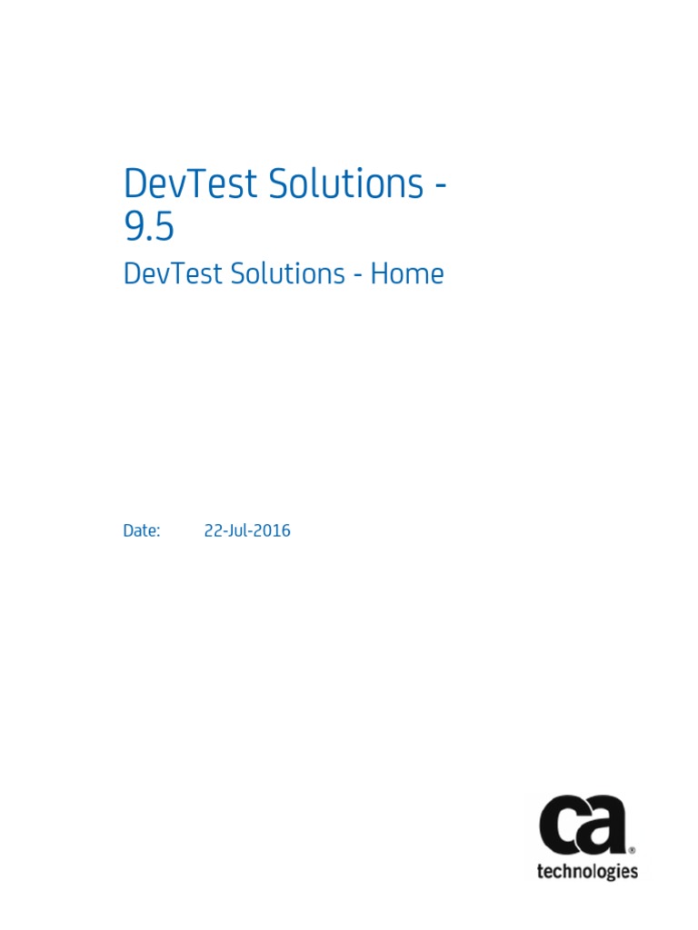 DevTest Solutions - 9.5 - ENU - 20160722 | PDF | Server (Computing ...