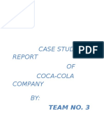 Case Study OF Coca-Cola Company BY: Team No. 3