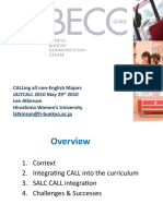 Calling All Non-English Majors Jaltcall 2010 May 29 2010 Lee Atkinson Hiroshima Women'S University Latkinson@H-Bunkyo - Ac.Jp