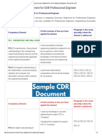 Sample Summary Statement For CDR Professional Engineer - Review My CDR