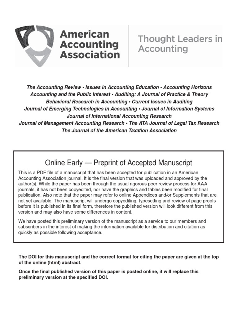 career research paper accounting