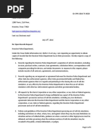 Open Records Request To The Houston Police Department Reg. Cell Site Stimulators