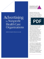 Advertising: Organizations Nonprofit Health Care