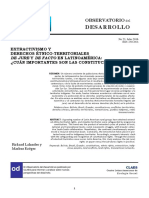 Extractivismo y Derechos Étnico-Territoriales de Jure y de Facto en Latinoamérica: ¿Cuán Importantes Son Las Constituciones?