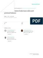 Correlation Between Body Mass Ndex and Postural Balance: Clinics January 2008