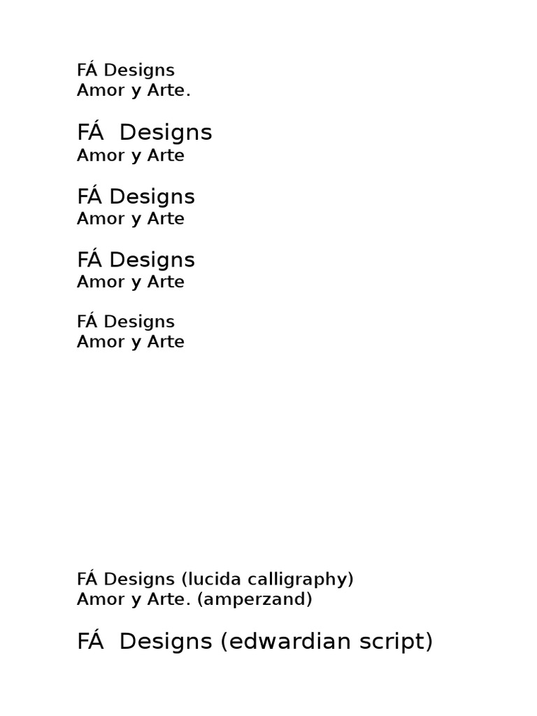 FÁ Designs FÁ Designs | PDF | Calligraphy | Abstract Art