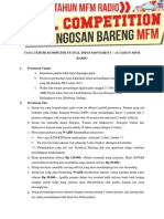 Tata Tertib Kompetisi Futsal Ind13 Movement 13 Tahun MFM