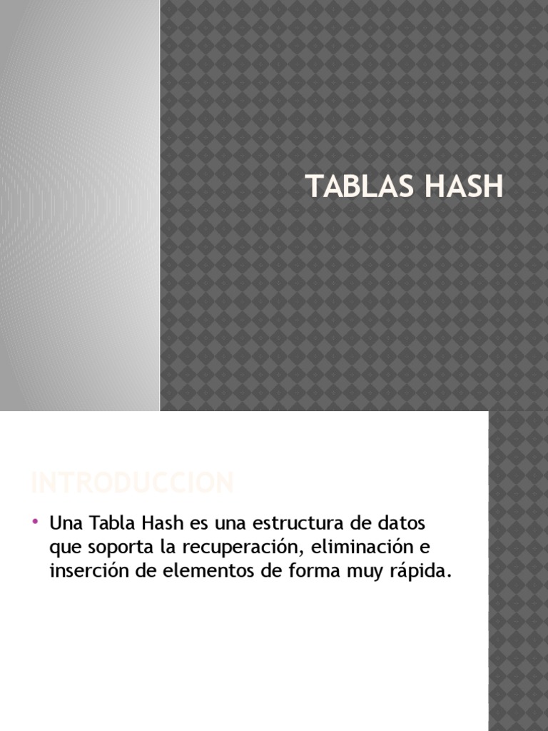 Tablas Hash PDF Algoritmos Conceptos matemáticos