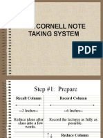 THE CORNELL NOTE TAKING SYSTEM