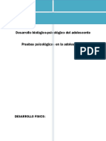 Desarrollo Biológico-Psicológico Del Adolescente