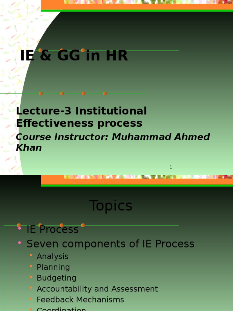 Lecture 3 Institutional Effectiveness Process Download Free Pdf