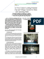 Calibration For Non-Contact Loading Potential As Function Gap and Voltage-Current For Static and Operating Shaft