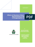 Effects of Monetary Policy On The Real Economy of Nigeria - A Disaggregated Analysis