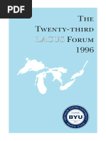 The Twenty-Third Forum 1996: Lacus