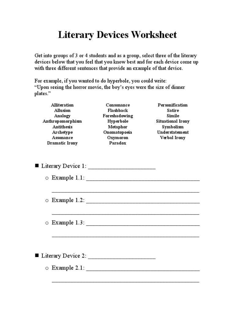 literary-devices-worksheets
