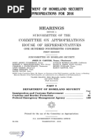 HOUSE HEARING, 114TH CONGRESS - DEPARTMENT OF HOMELAND SECURITY APPROPRIATIONS FOR 2016