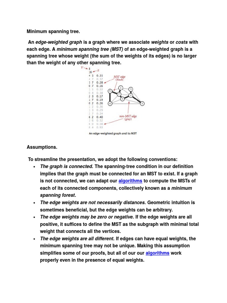 Minimum Spanning Tree | PDF