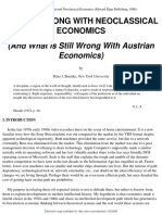 What Is Wrong With Neoclassical Economics