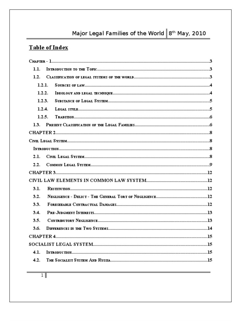 Major Legal Families Overview | PDF | Sharia | Common Law