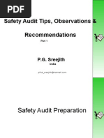 Safety Audit Observations & Recommmendations