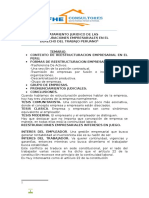 El Tratamiento Juridico de Las Reestructuraciones Empresariales en El Derecho Del Trabajo Peruano