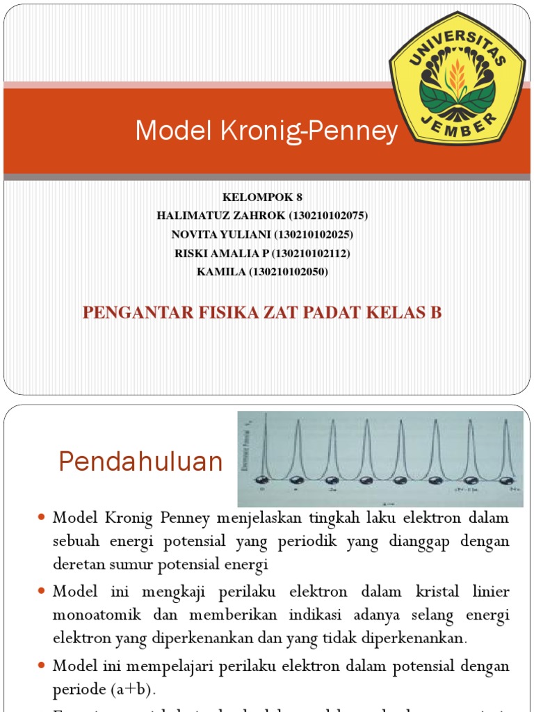 Model Kronig Penney Pdf