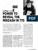 The Rebbe Has The Power To Reveal The Mikdash in 770: D'Var Malchus