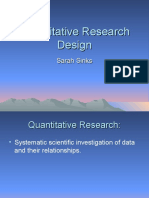 Quantitative Research Design