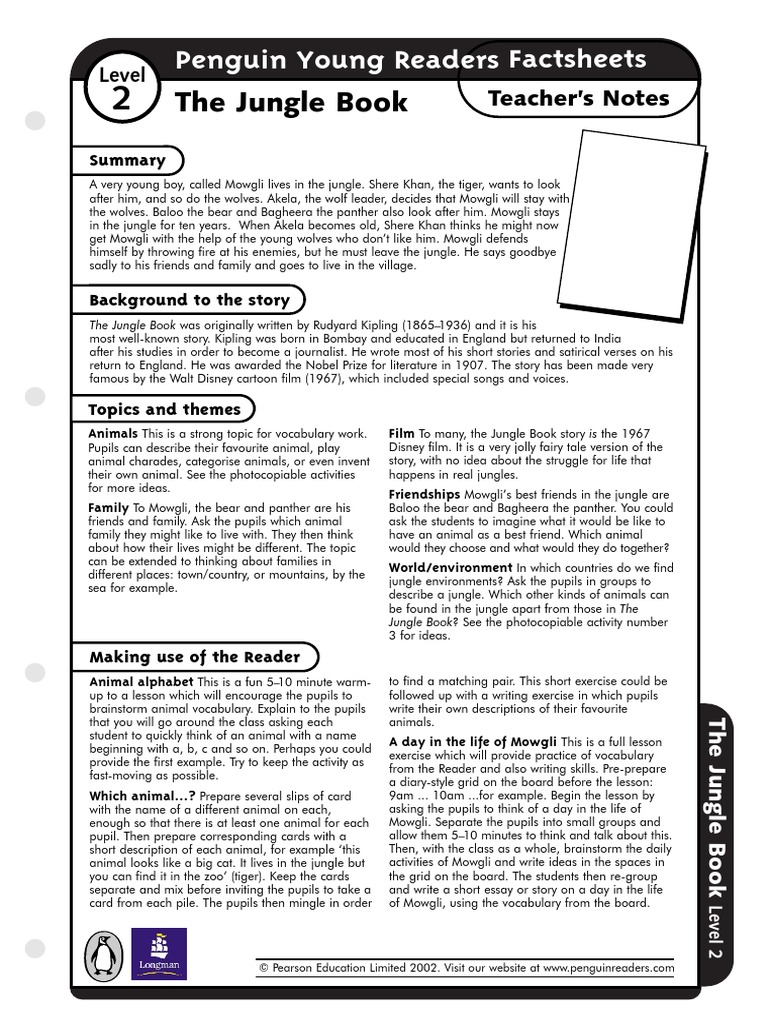 jungle book activities y 4pdf baloo bagheera