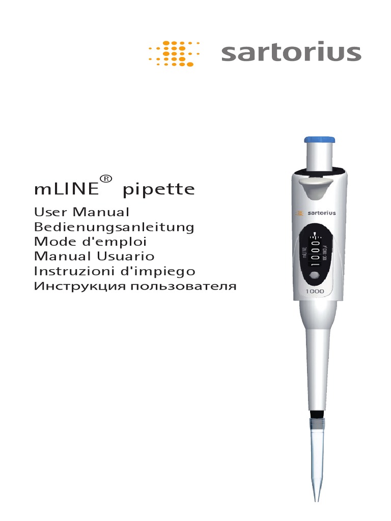 mLINE® Pipette User Manual Bedienungsanleitung Mode D'emploi Manual
