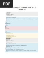 Aprendizaje 1 Examen Parcial 1 Intento