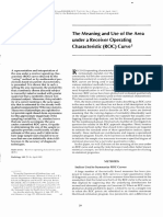 Hanley (1982) The Meaning and Use of The Area Under A Receiver Operating Characteristic (Roc) Curve PDF