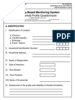 Household Profile Questionnaire: Community-Based Monitoring System