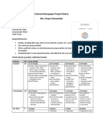 Colonial Newspaper Project Rubric