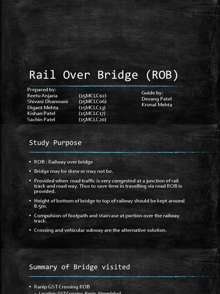 Rail Over Bridge (ROB) | PDF | Deep Foundation | Beam (Structure)